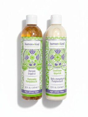 Human + Kind Grapefruit Shampoo &‎ Conditioner Set Full Size NWOB